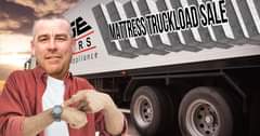 May be an image of 1 person and text that says "追 RS MATTRESS TRUCKLOAD SALE uppliance"